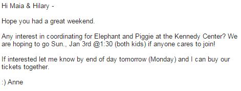 I LOVE This Elephant & Piggie Email