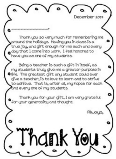 Efficiency, Efficiency, Efficiency: Thank You Notes to Students
