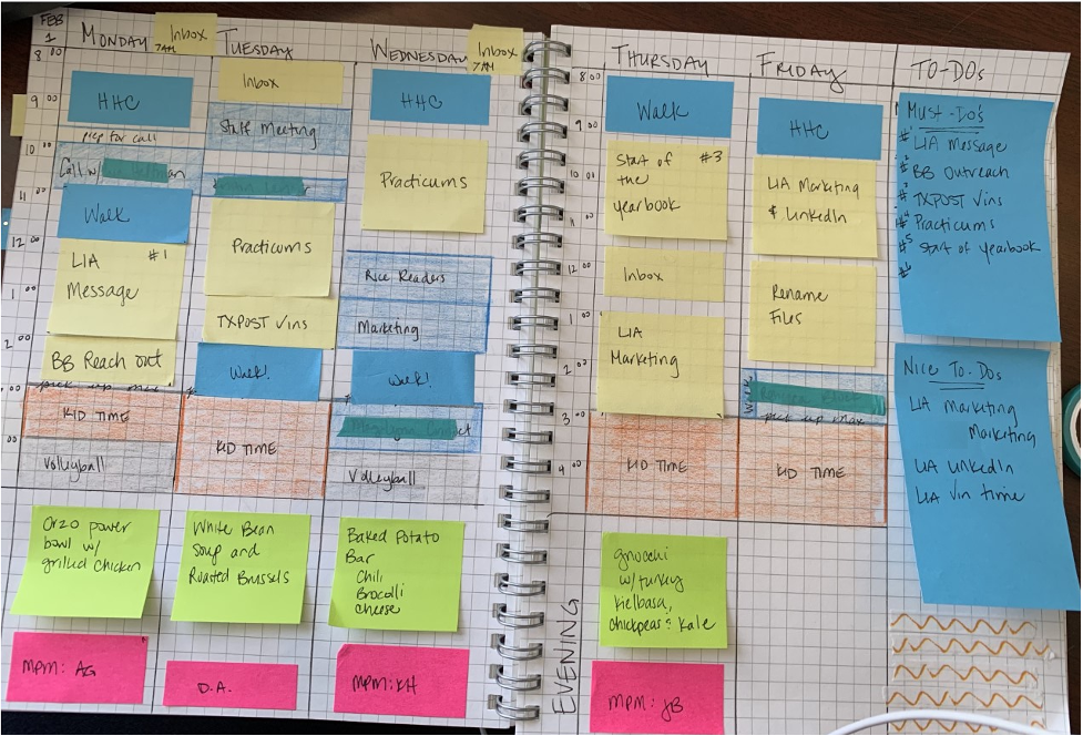 Your Body/Your Ride: Leslie’s Flexible Post-It Note Weekly Worksheet!