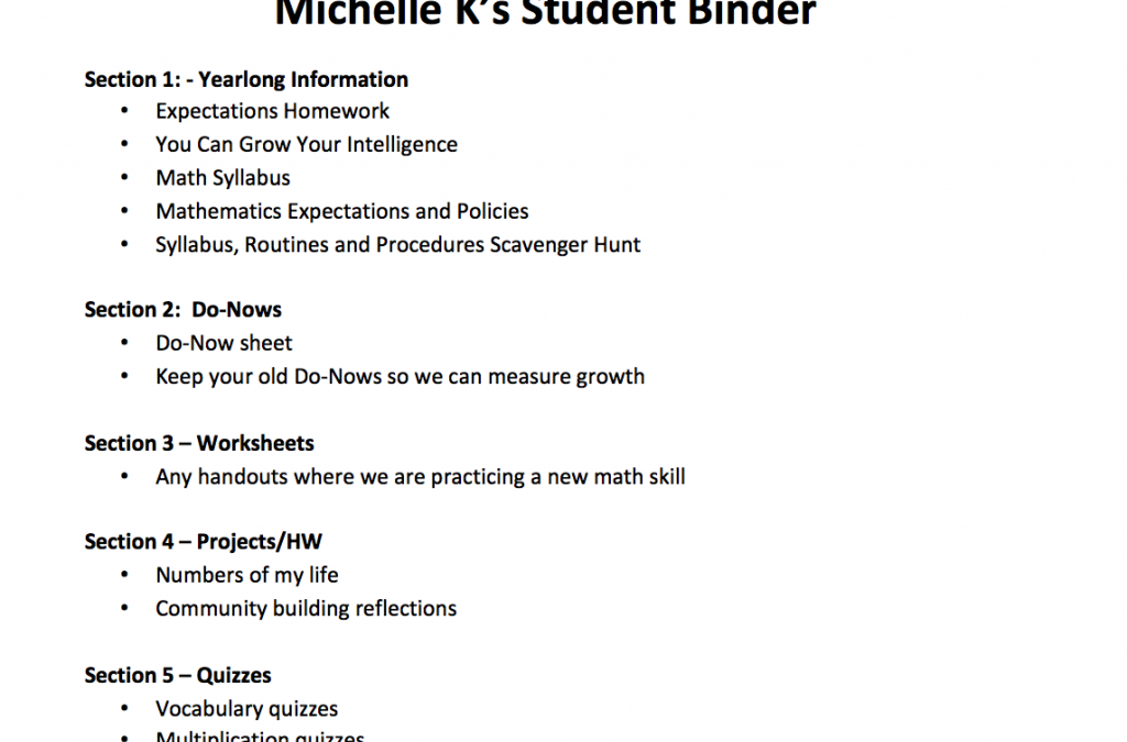 The Together Student, Part 1: Good Binders Make Good Students