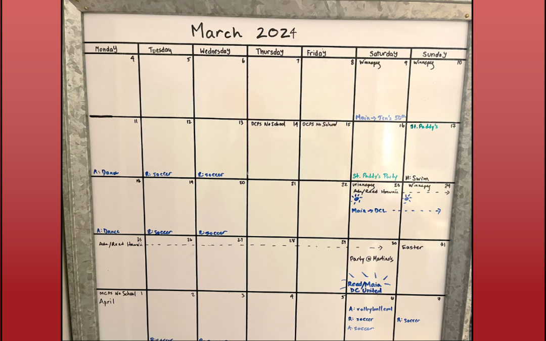 5 Calendar Sweep Questions: Spring Break Edition